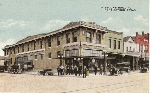 Pre-prohibition bar, Port Arthur Texas, postcard 1920
