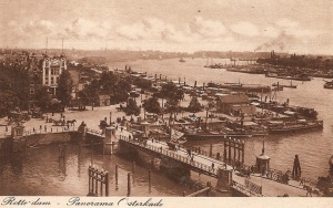 Rotterdam postcard harbour panorama 1920